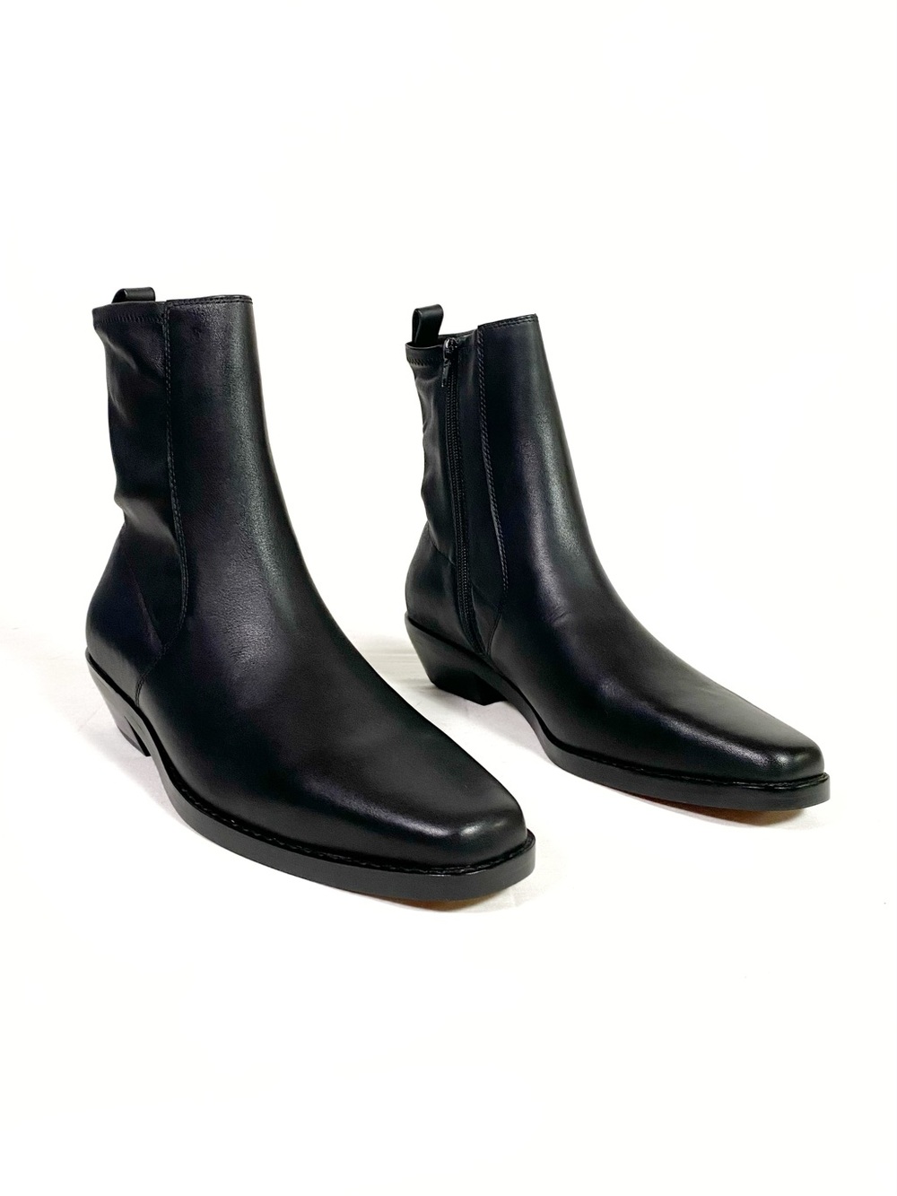 Madewell The Idris Ankle Boot Stretch Leather Black